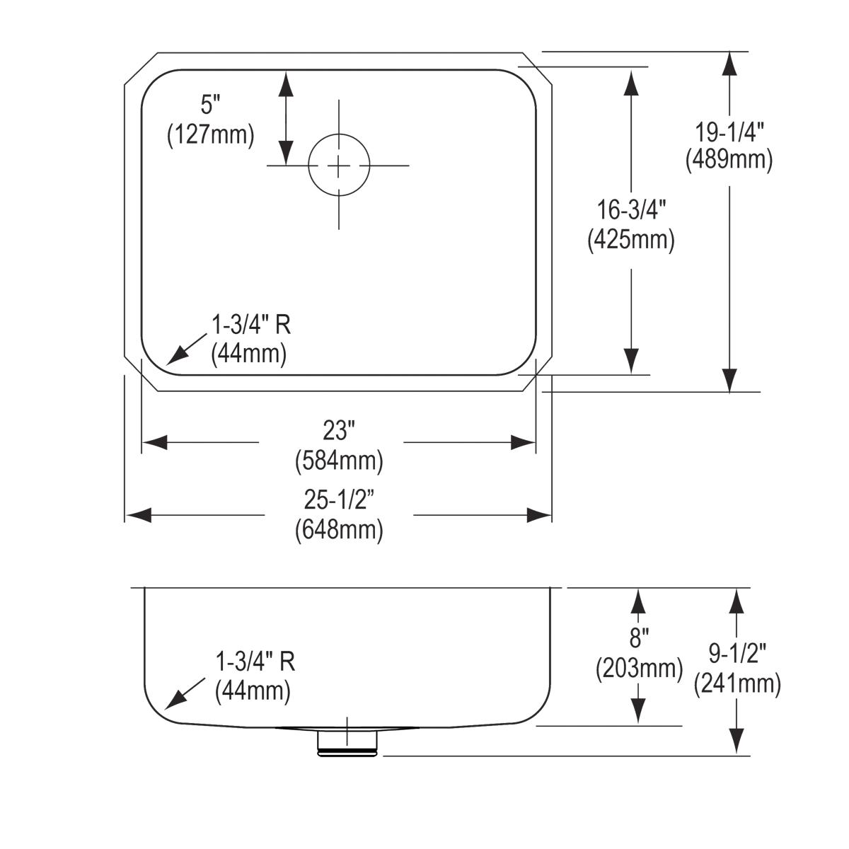 lustrous satin single bowl undermount sink