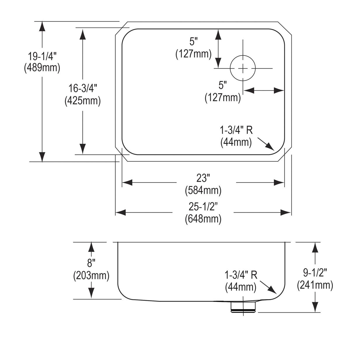lustrous satin single bowl undermount sink