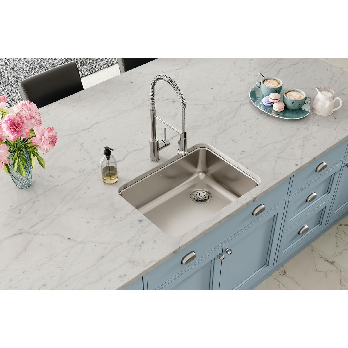 lustrous satin single bowl undermount sink