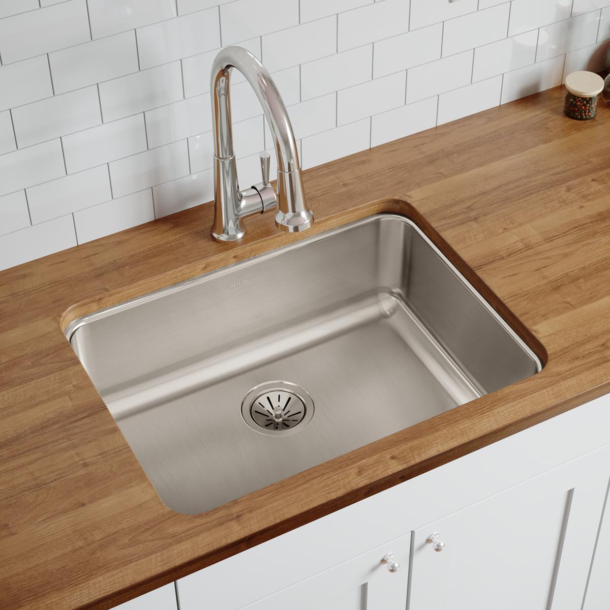 lustrous satin single bowl undermount sink