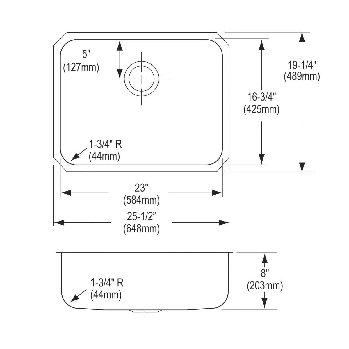 lustrous satin single bowl undermount sink