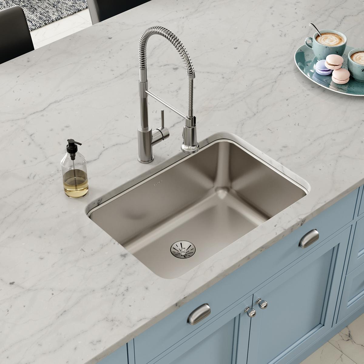 lustrous satin single bowl undermount sink