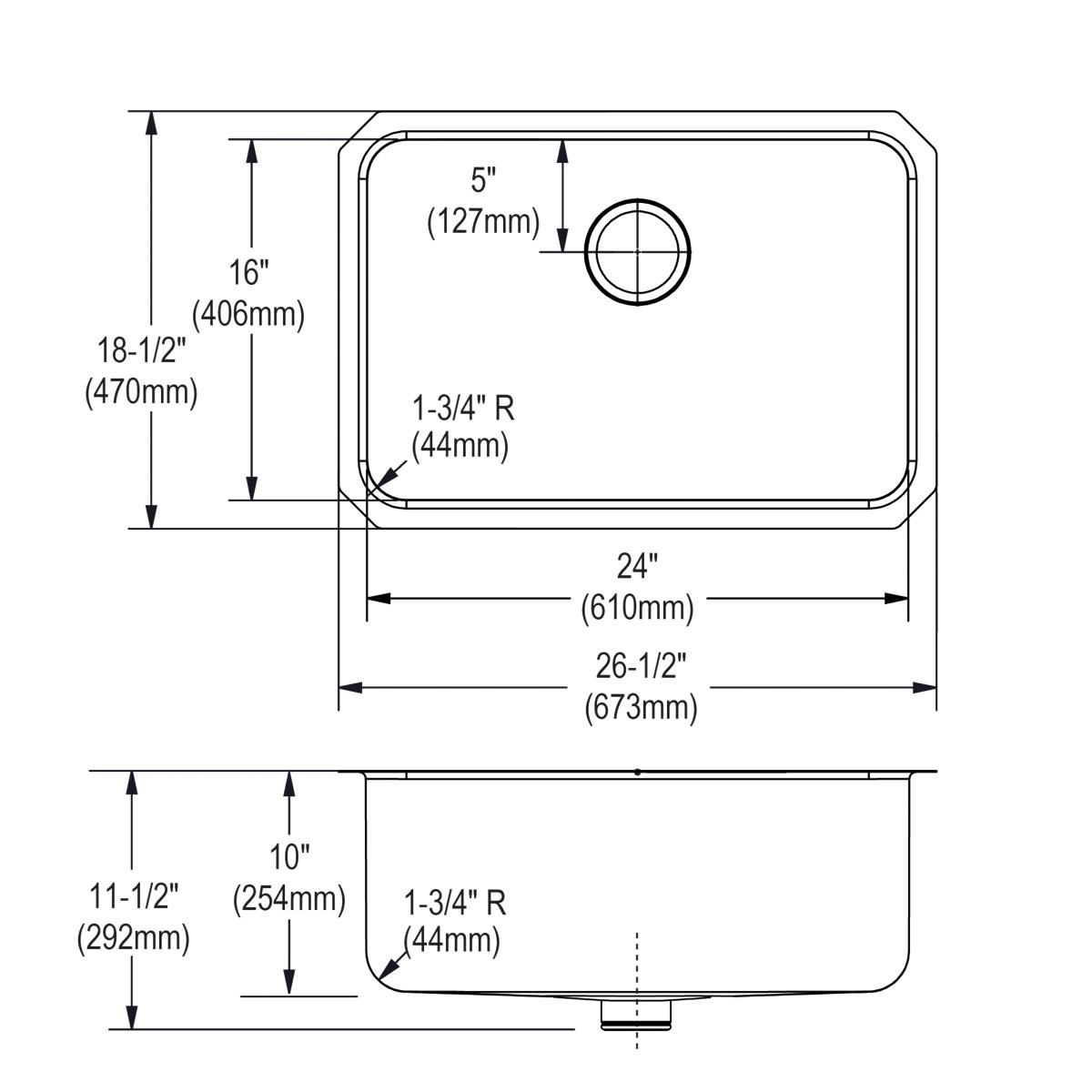 lustrous satin single bowl undermount sink