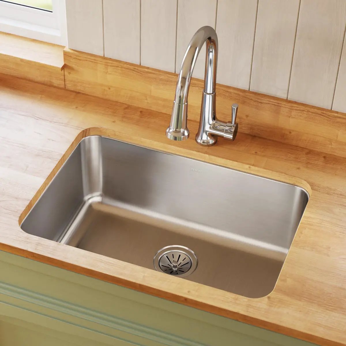 lustrous satin single bowl undermount sink