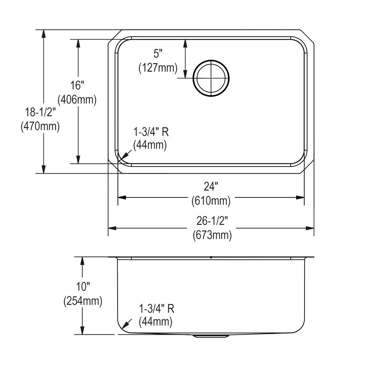 lustrous satin single bowl undermount sink