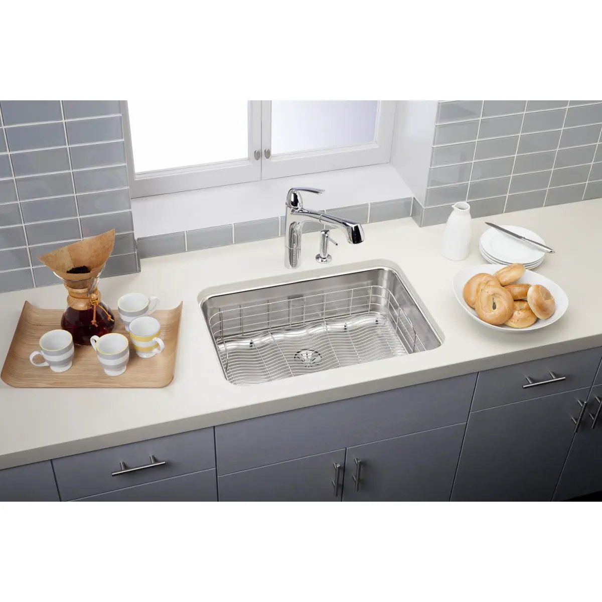 lustrous satin single bowl undermount sink