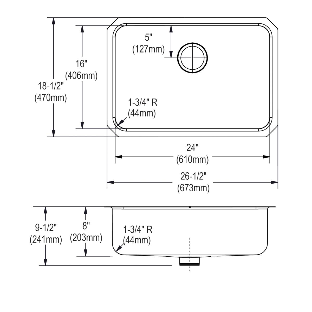 lustrous satin single bowl undermount sink