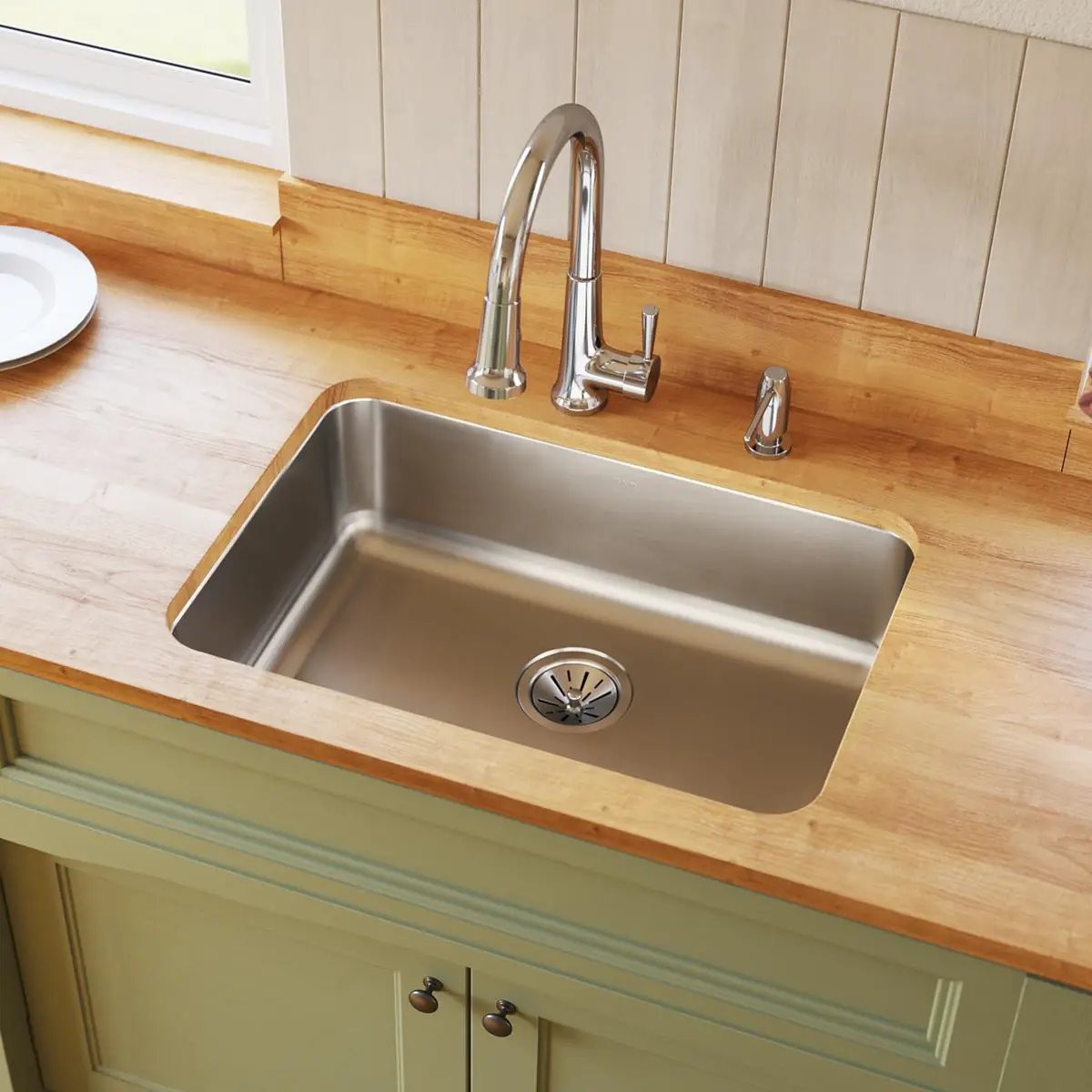 lustrous satin single bowl undermount sink