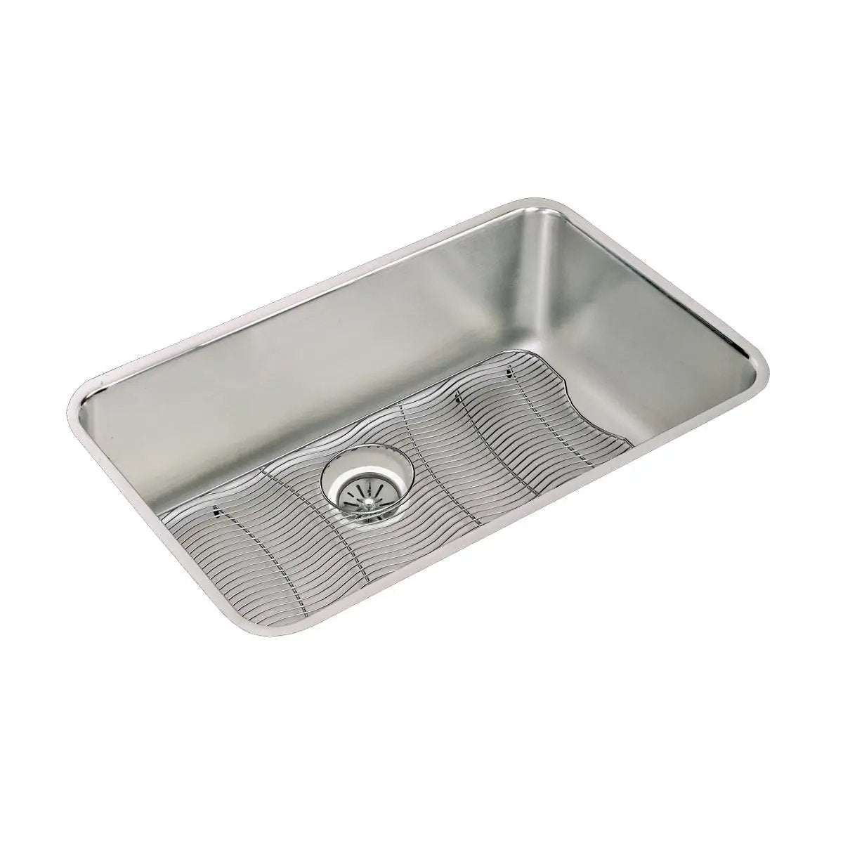 lustrous satin single bowl undermount sink kit