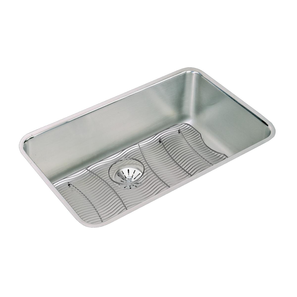 lustrous satin single bowl undermount sink kit