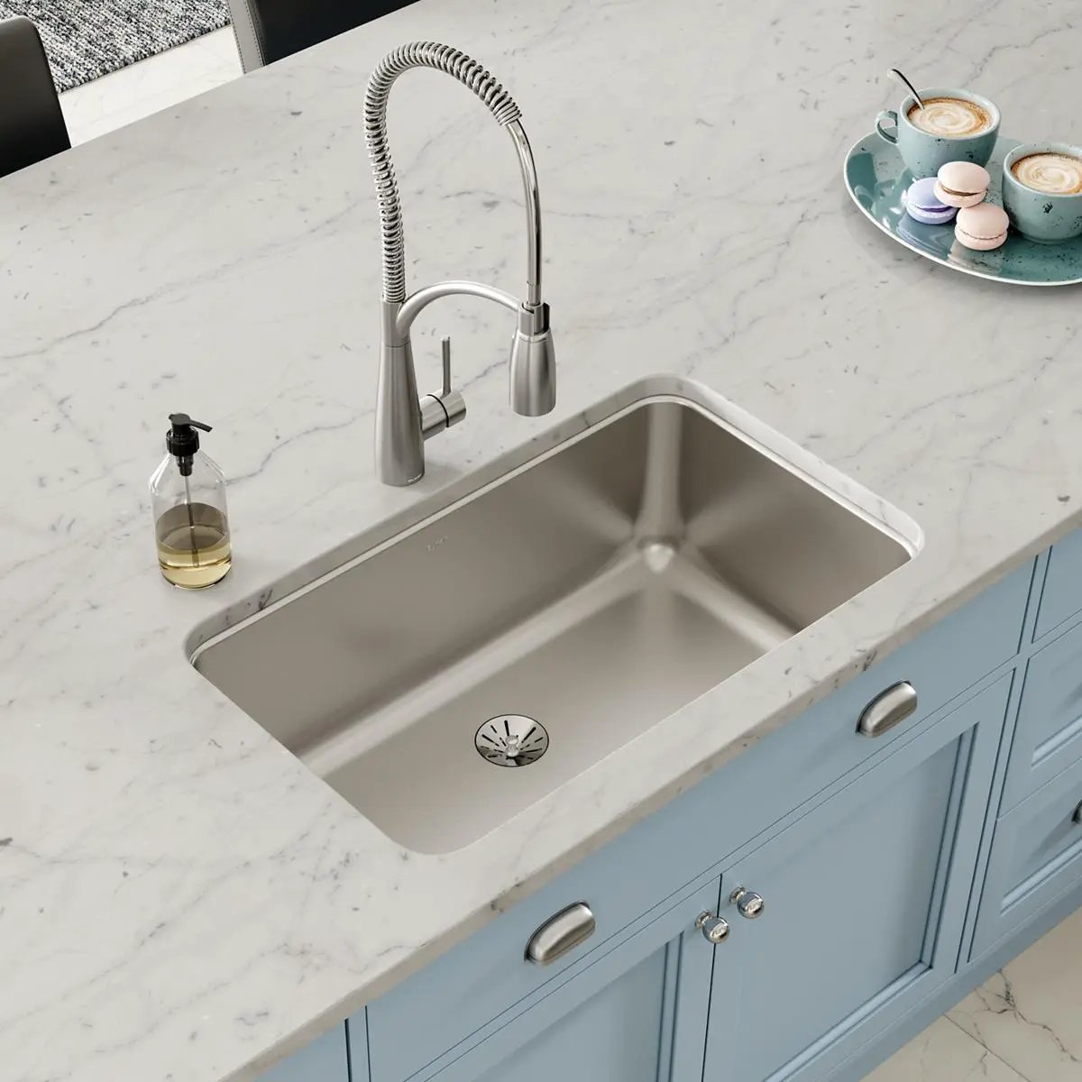 lustrous satin single bowl undermount sink