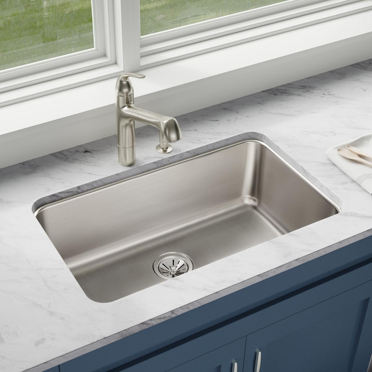 lustrous satin single bowl undermount sink