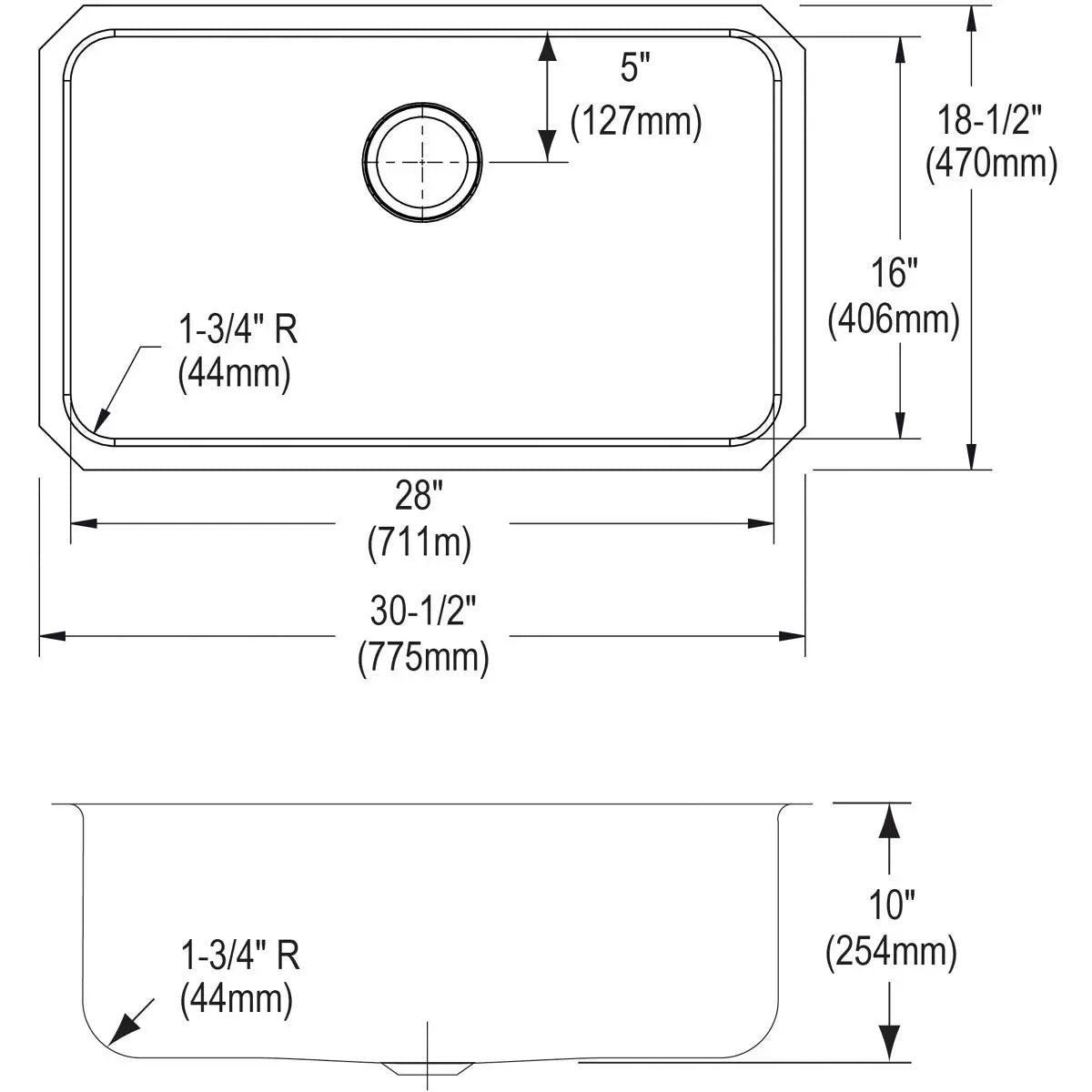 lustrous satin single bowl undermount sink kit
