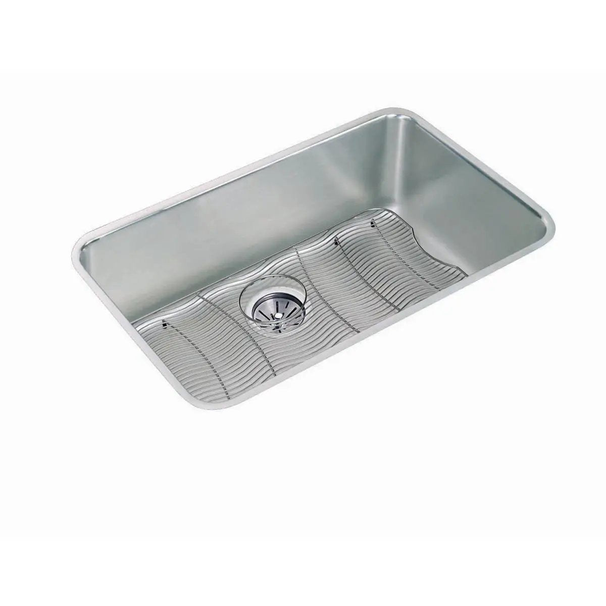 lustrous satin single bowl undermount sink kit