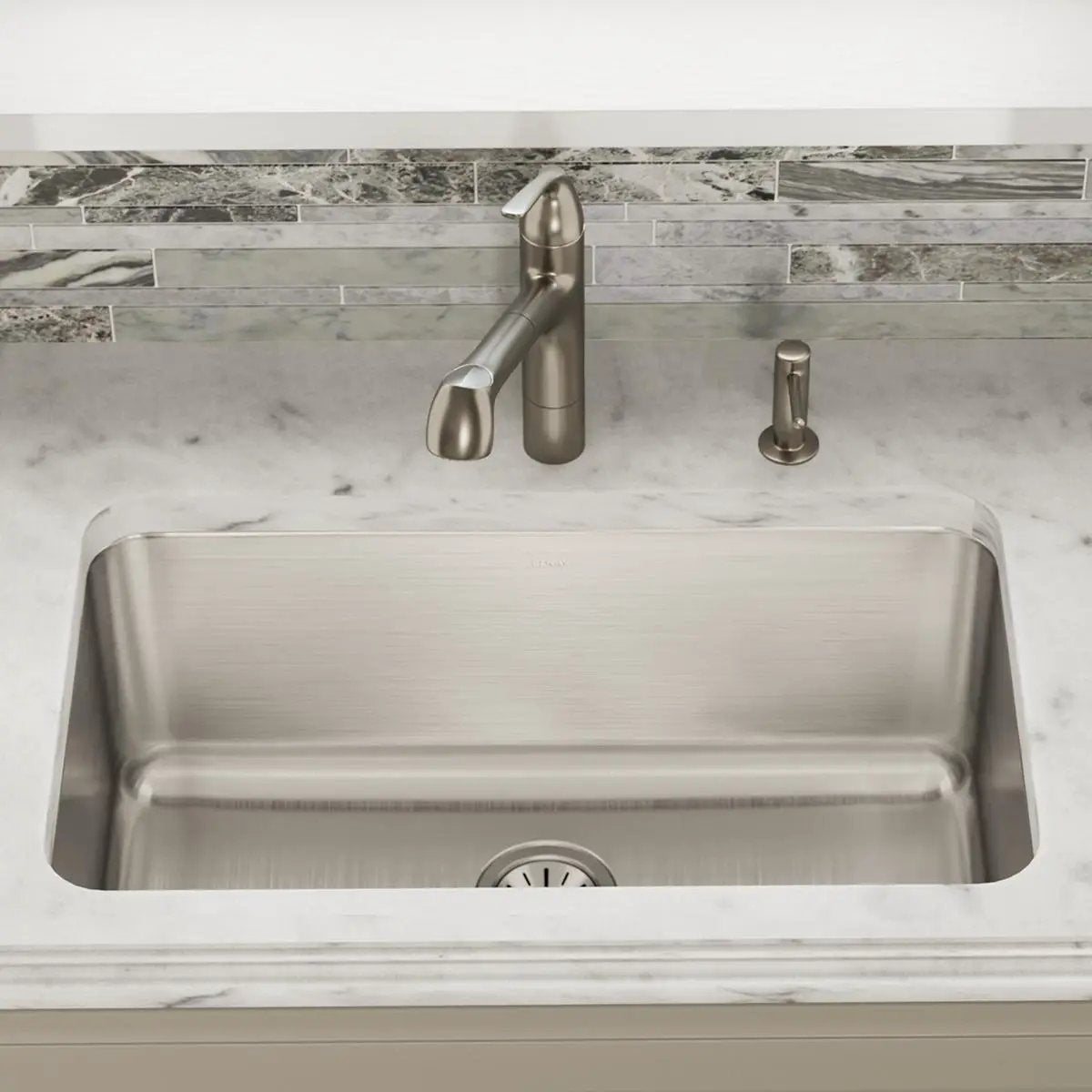 lustrous satin single bowl undermount sink