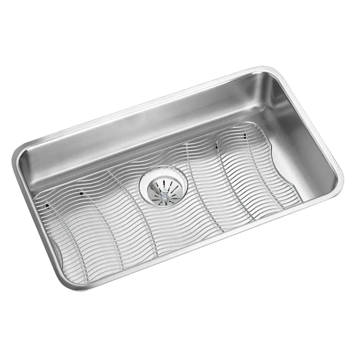 lustrous satin single bowl undermount sink kit