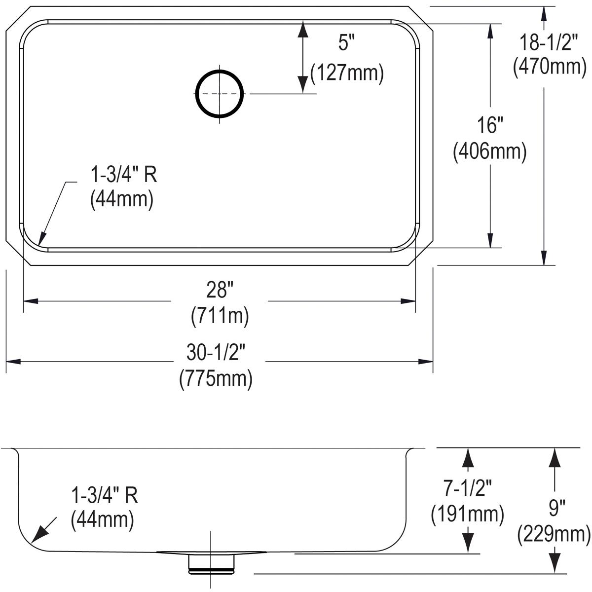 lustrous satin single bowl undermount sink