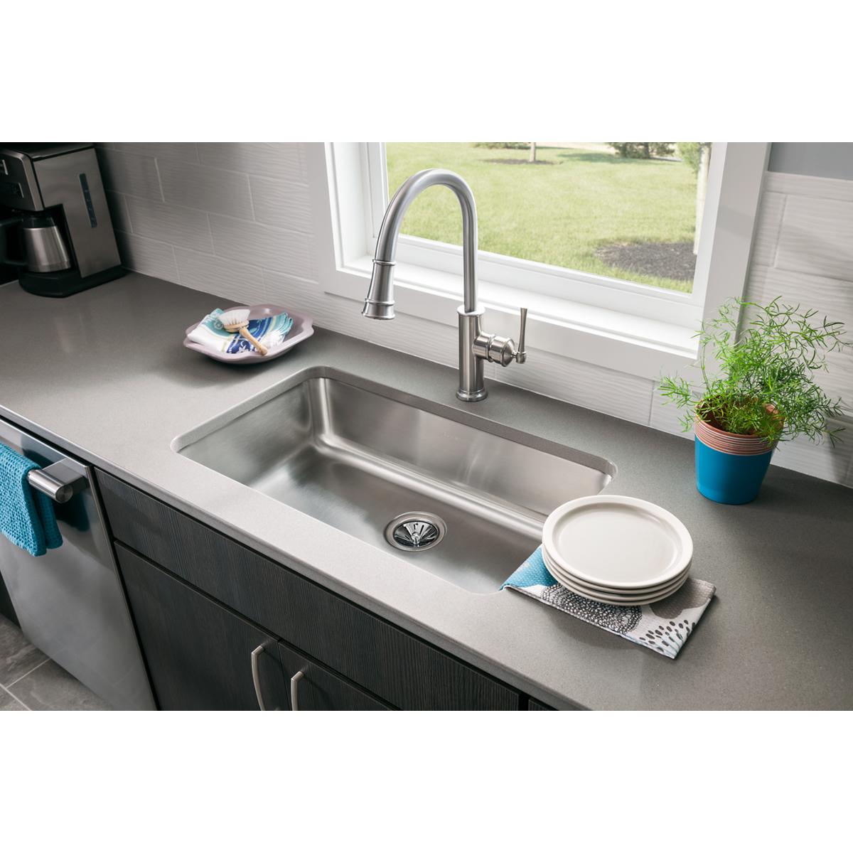 lustrous satin single bowl undermount sink
