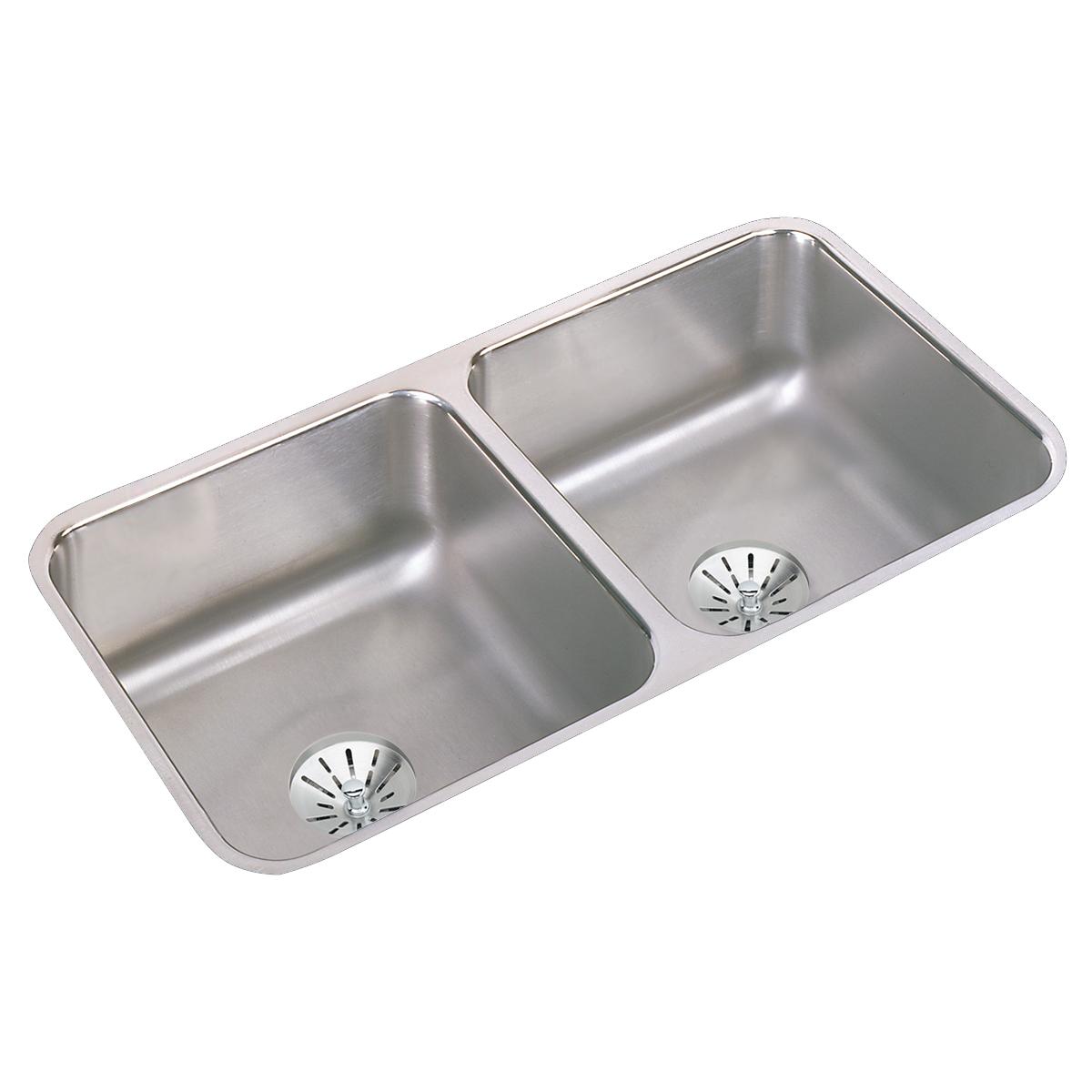lustrous satin double bowl undermount sink