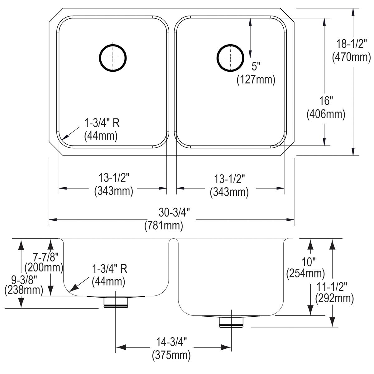 lustrous satin double bowl undermount sink