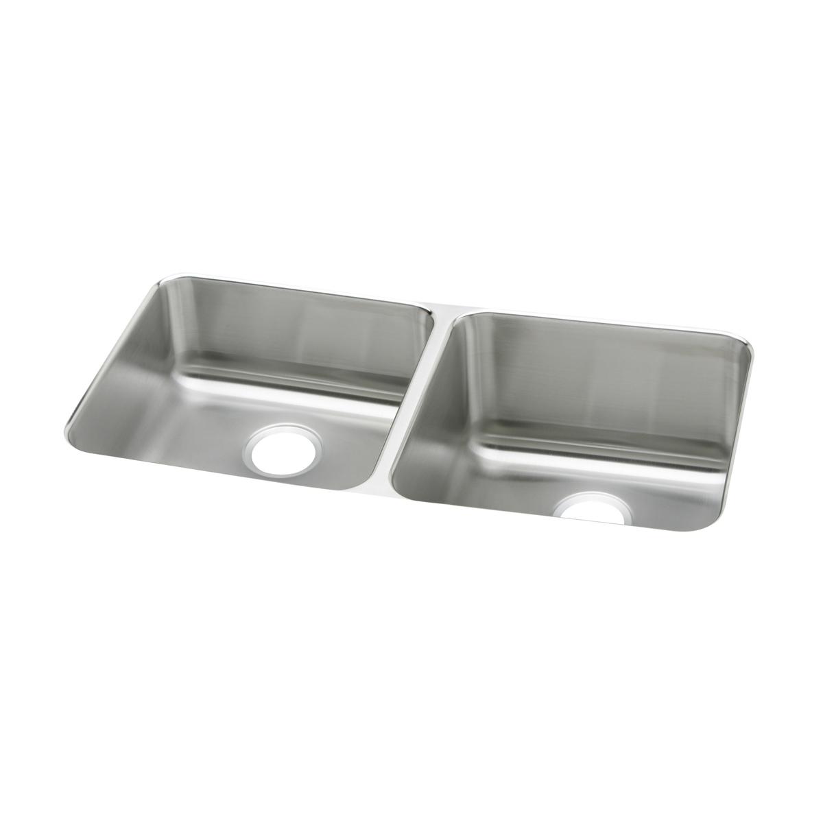 lustrous satin double bowl undermount sink kit