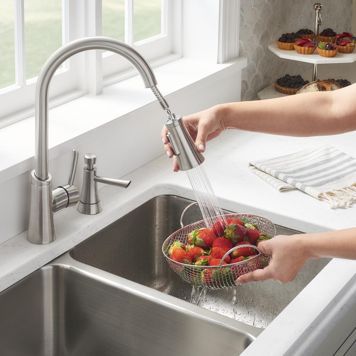 lustrous satin double bowl undermount sink