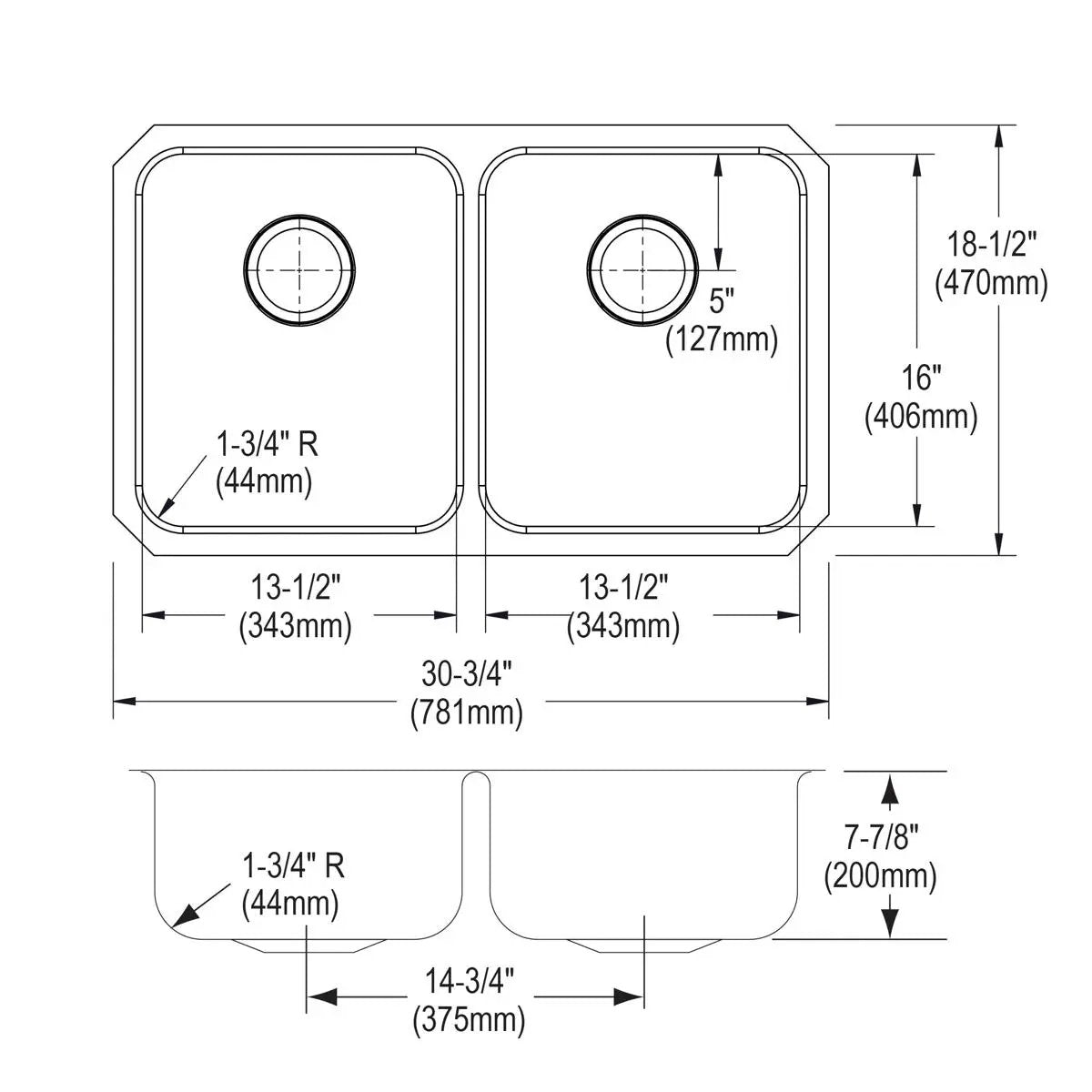 lustrous satin double bowl undermount sink kit