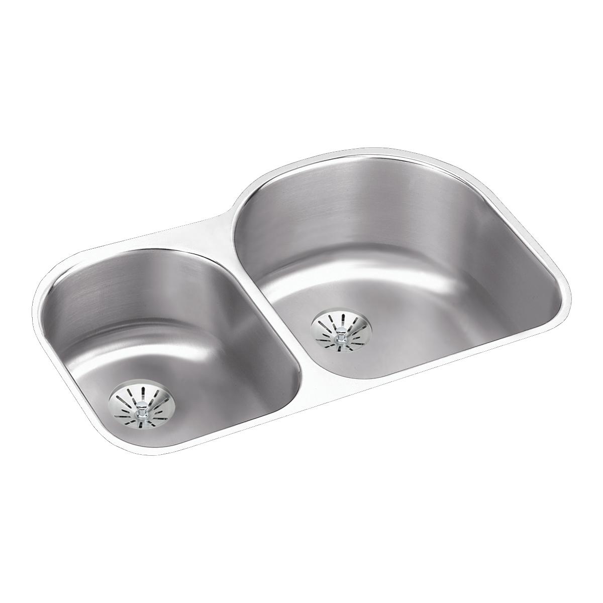 lustrous satin double undermount sink