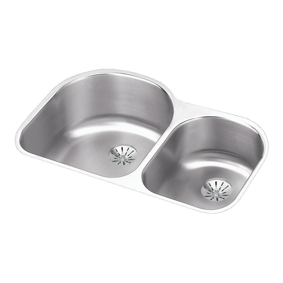 lustrous satin double undermount sink