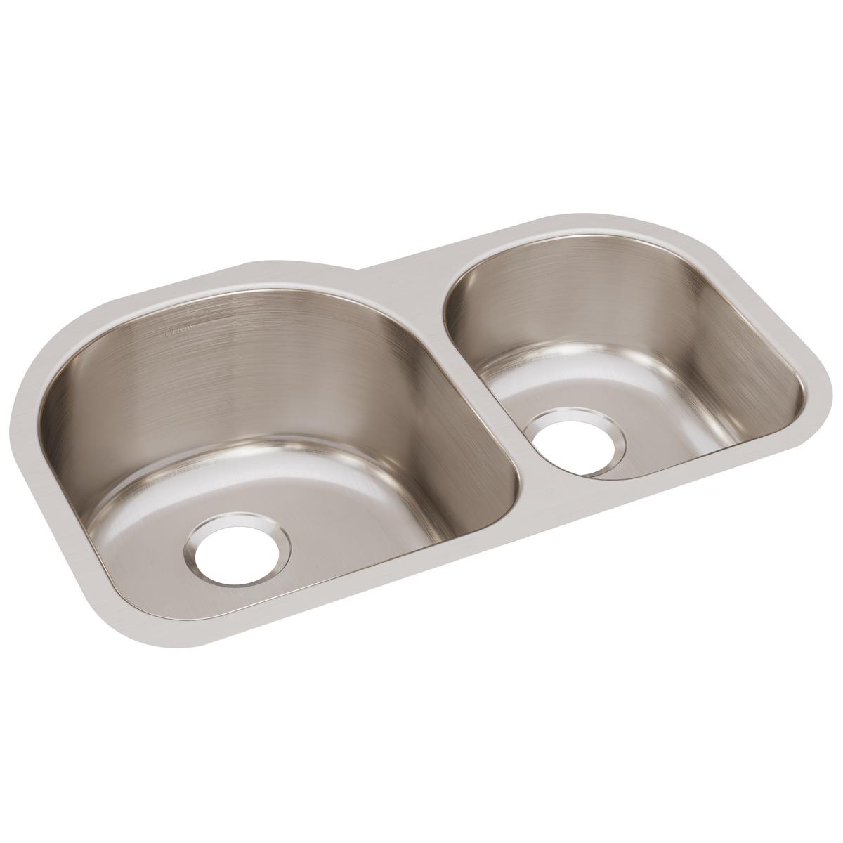 lustrous satin double bowl undermount sink