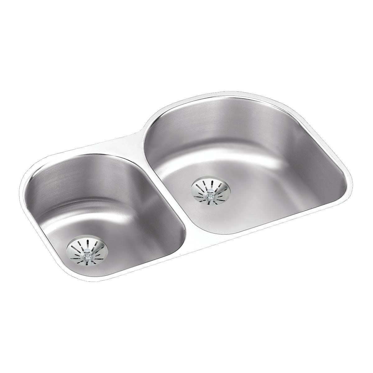 lustrous satin double undermount sink