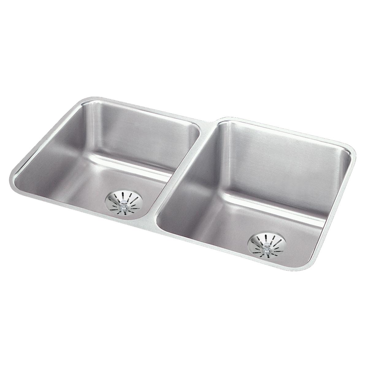 lustrous satin double bowl undermount sink