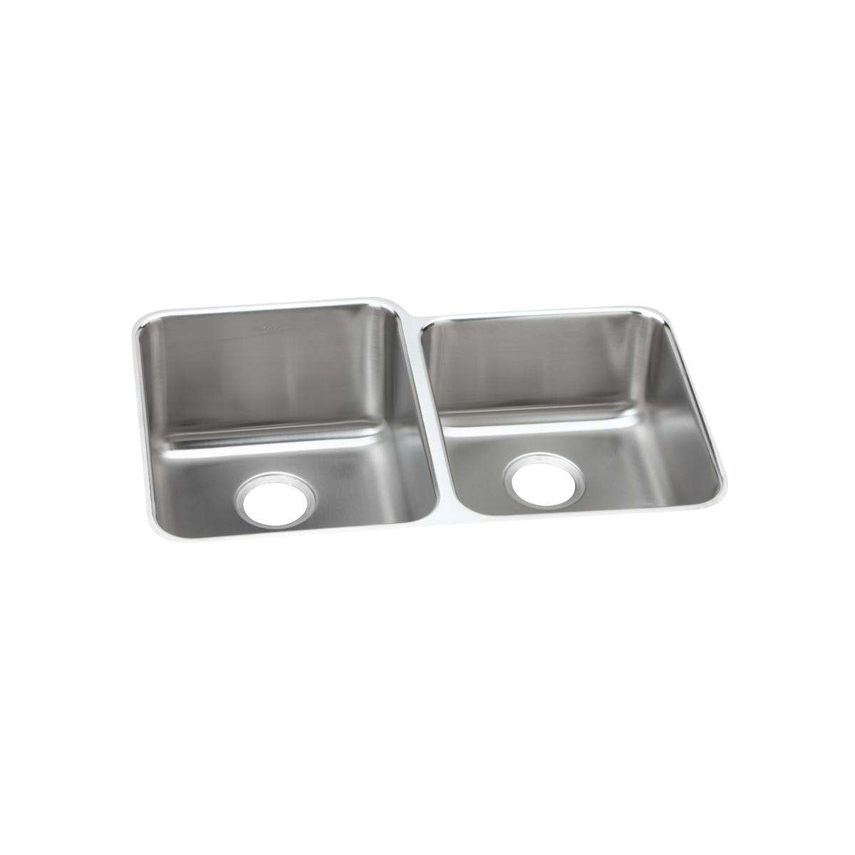lustrous satin double bowl undermount sink kit