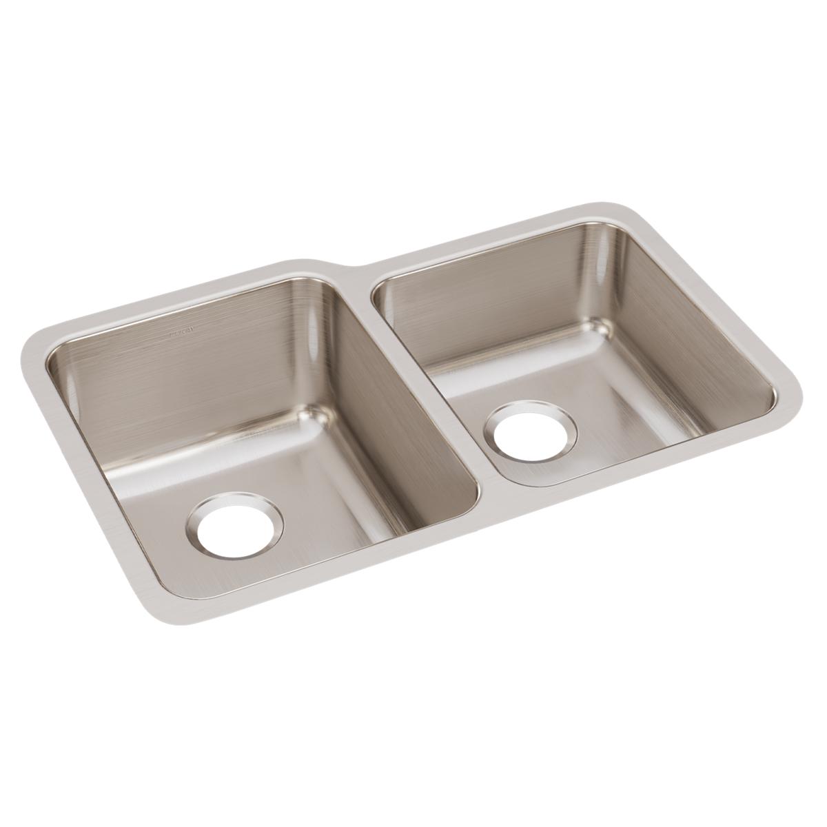 lustrous satin double bowl undermount sink