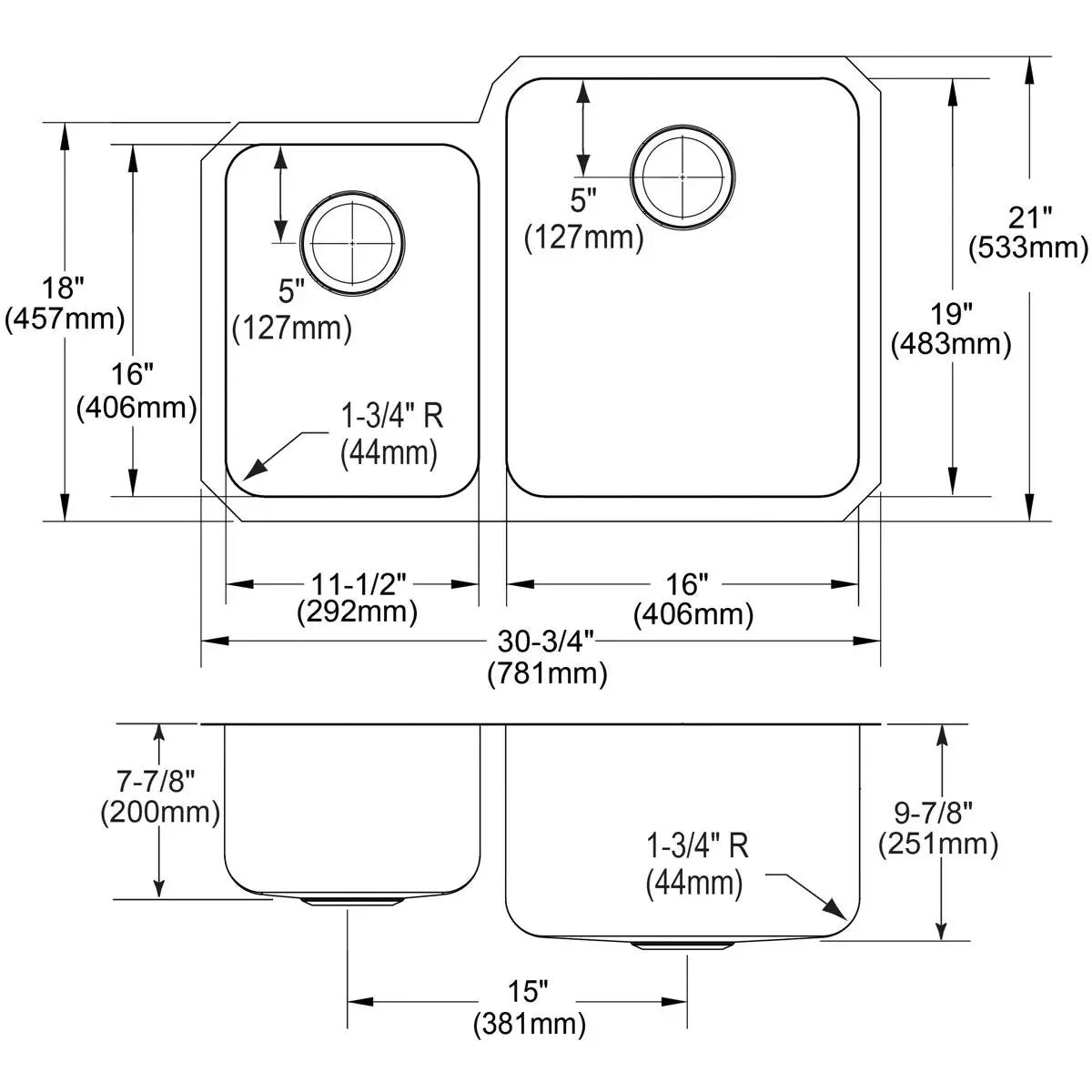 lustrous satin double bowl undermount sink