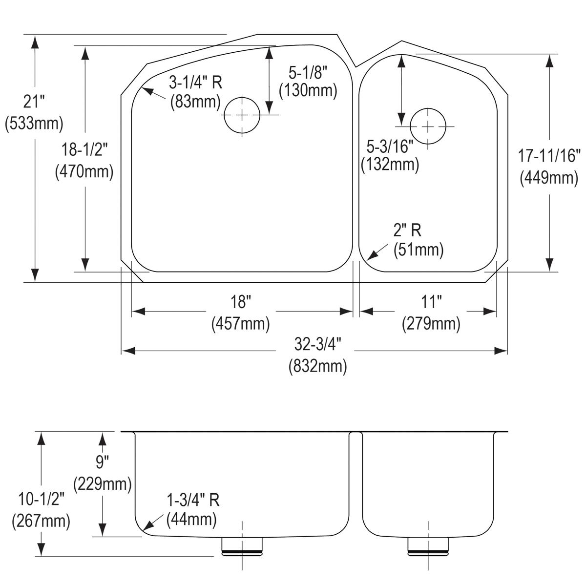 lustrous satin double bowl undermount sink