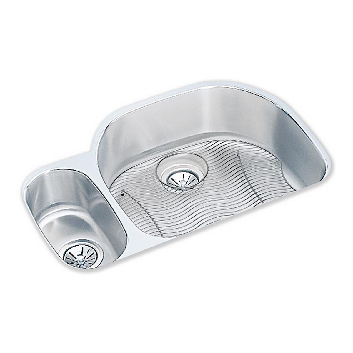 lustrous satin double bowl undermount sink kit