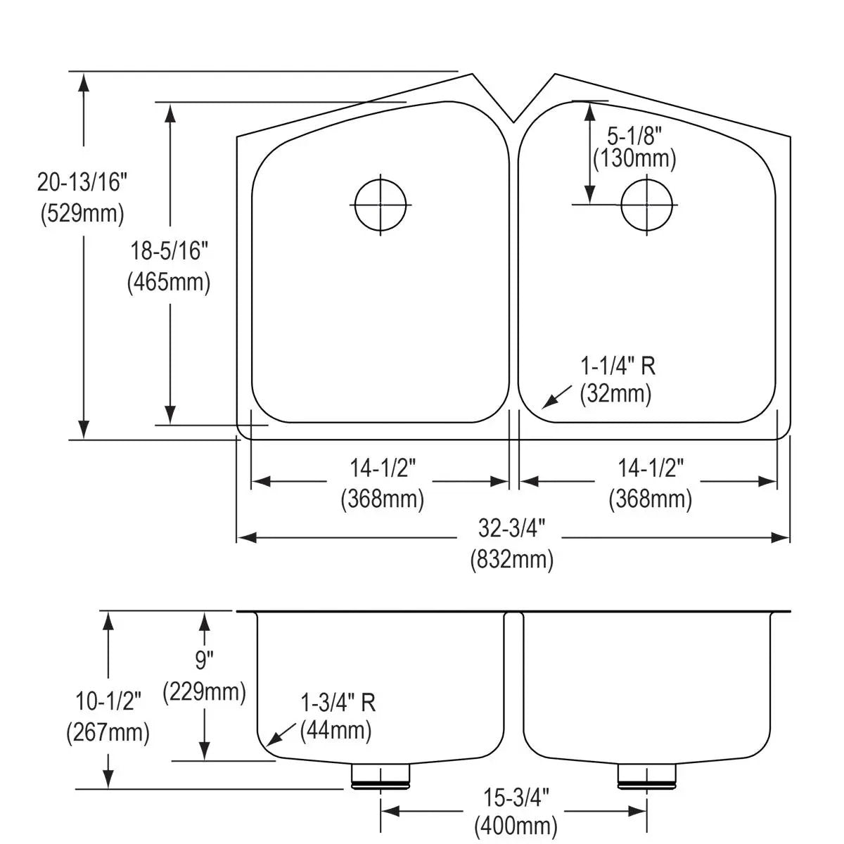 lustrous satin double bowl undermount sink