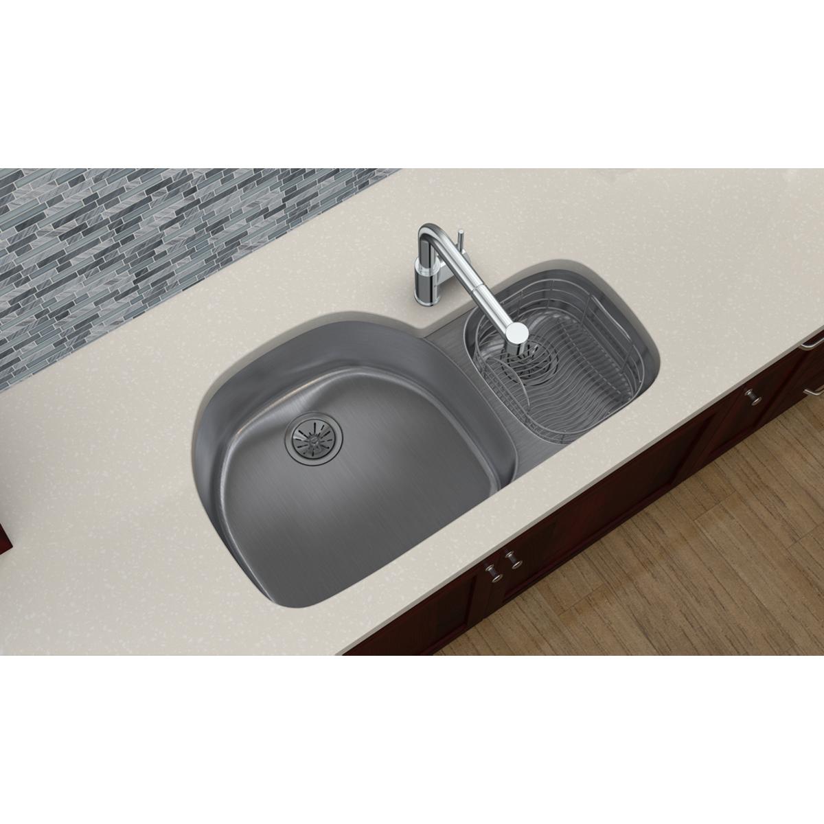 lustrous satin double bowl undermount sink