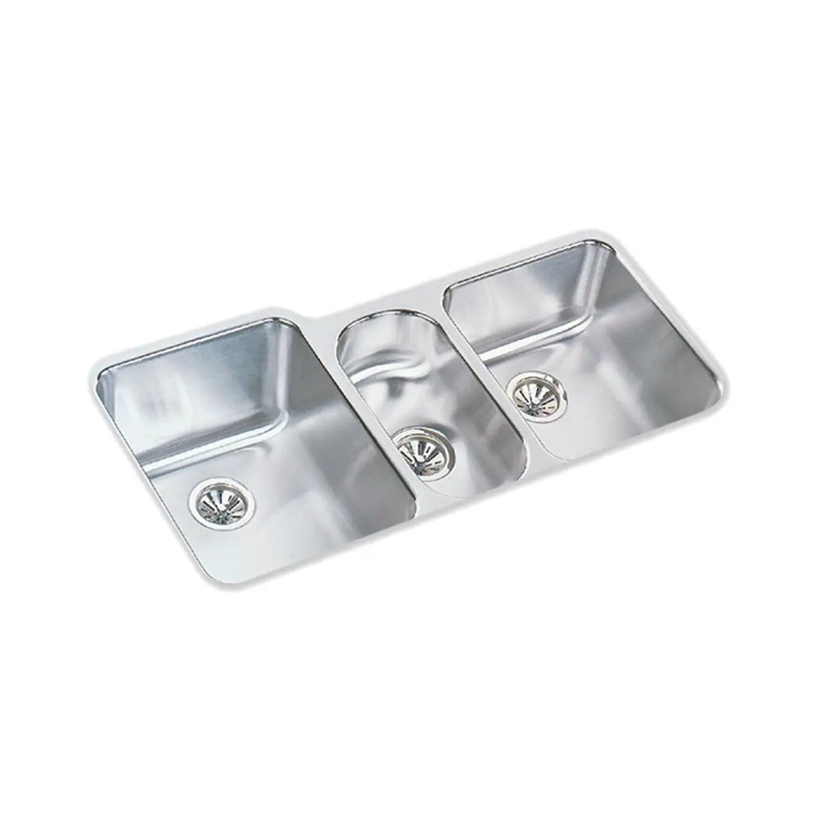 lustrous satin triple bowl undermount sink kit