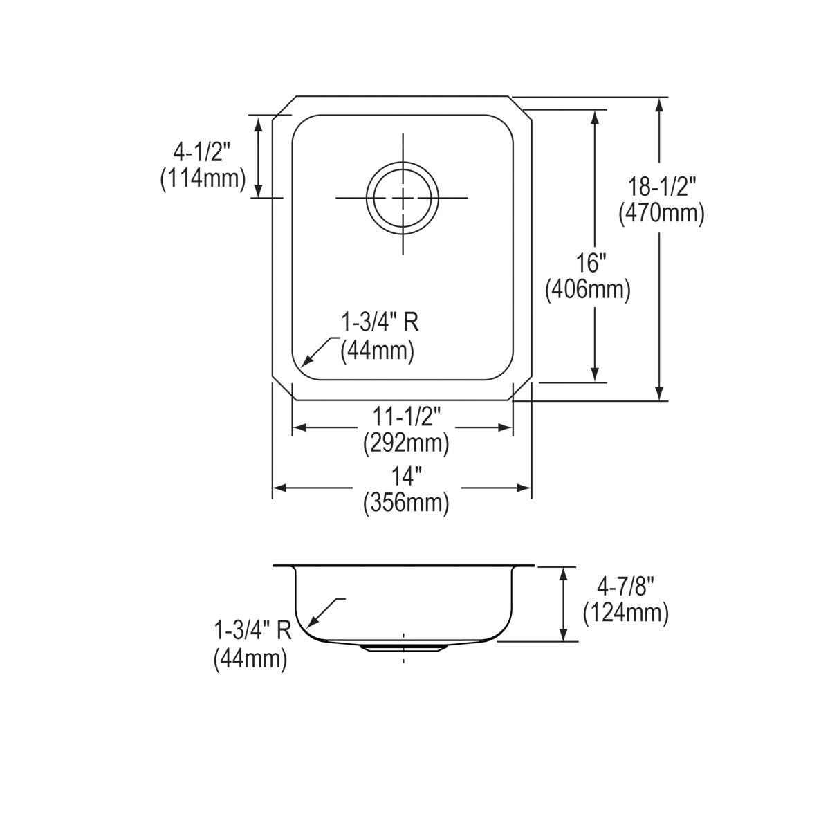 lustrous satin single bowl undermount ada sink