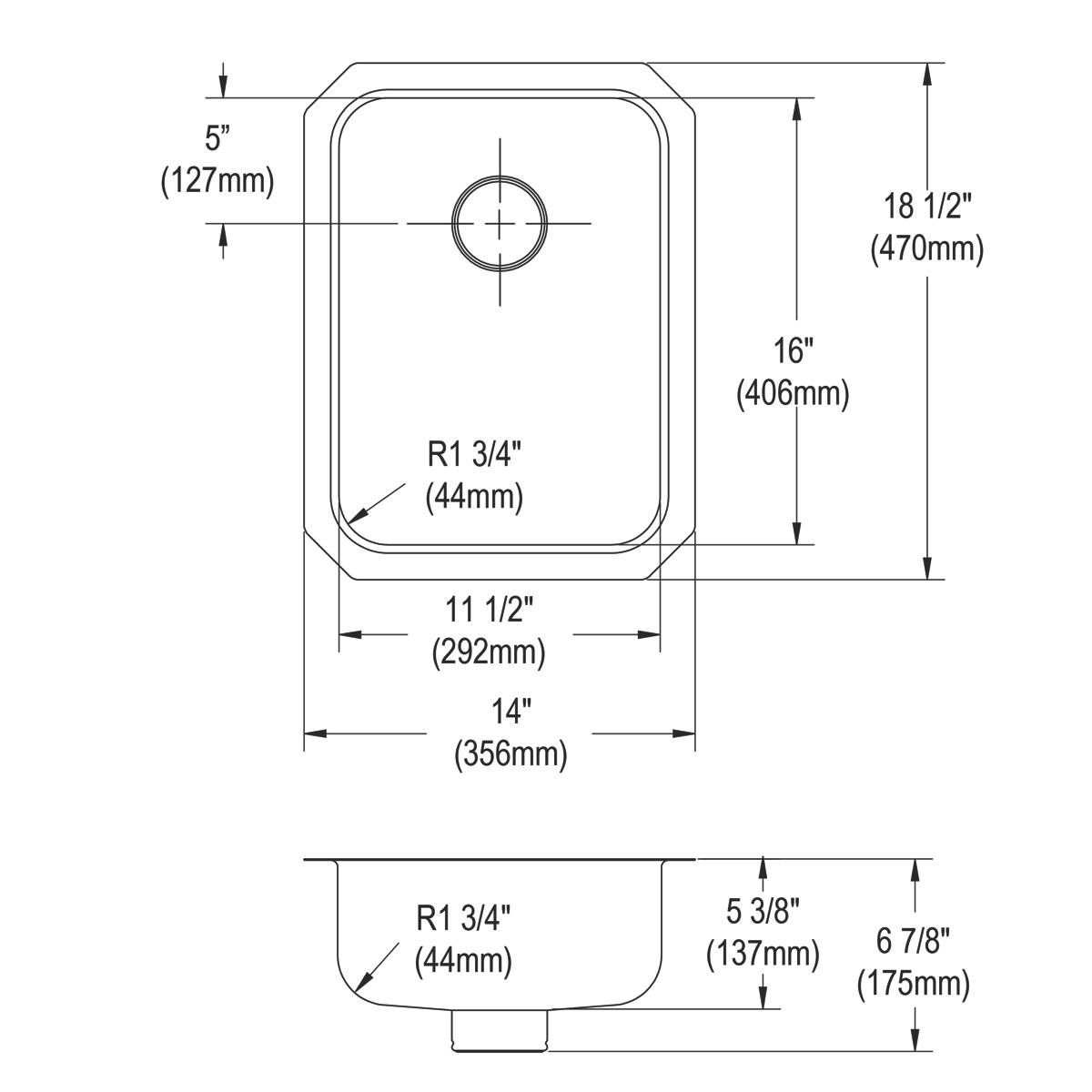 lustrous satin single bowl undermount ada sink