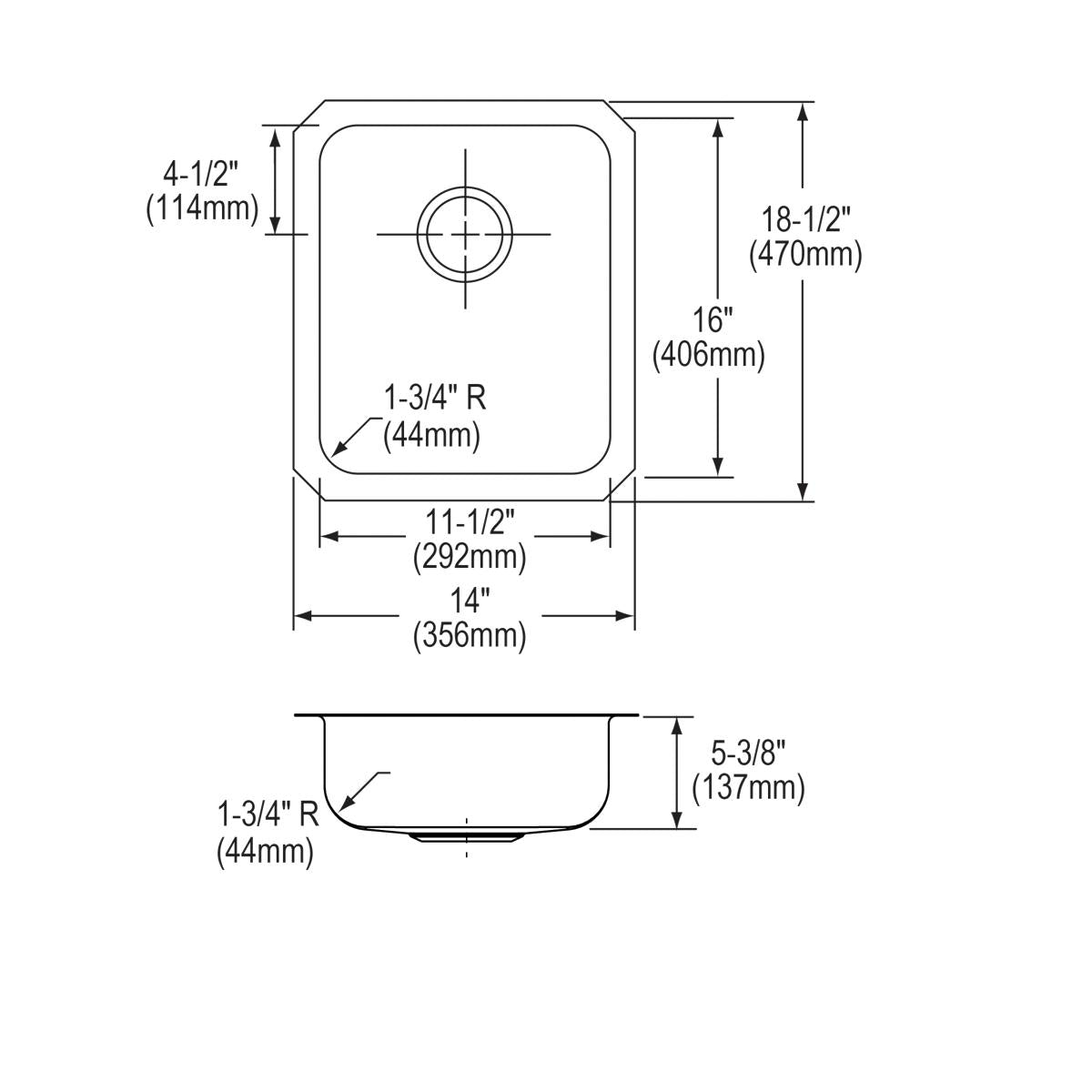 lustrous satin single bowl undermount ada sink