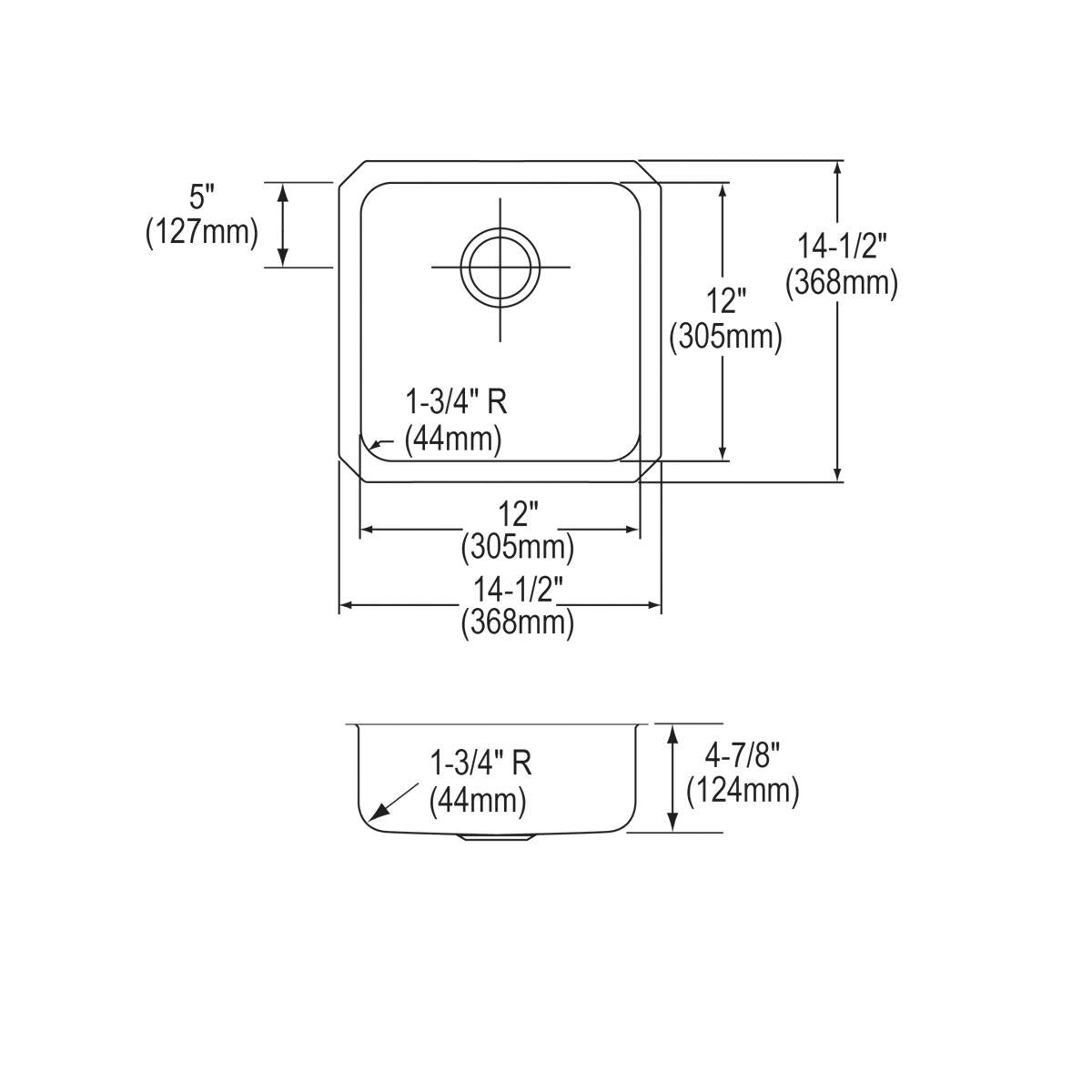 lustrous satin single bowl undermount ada sink