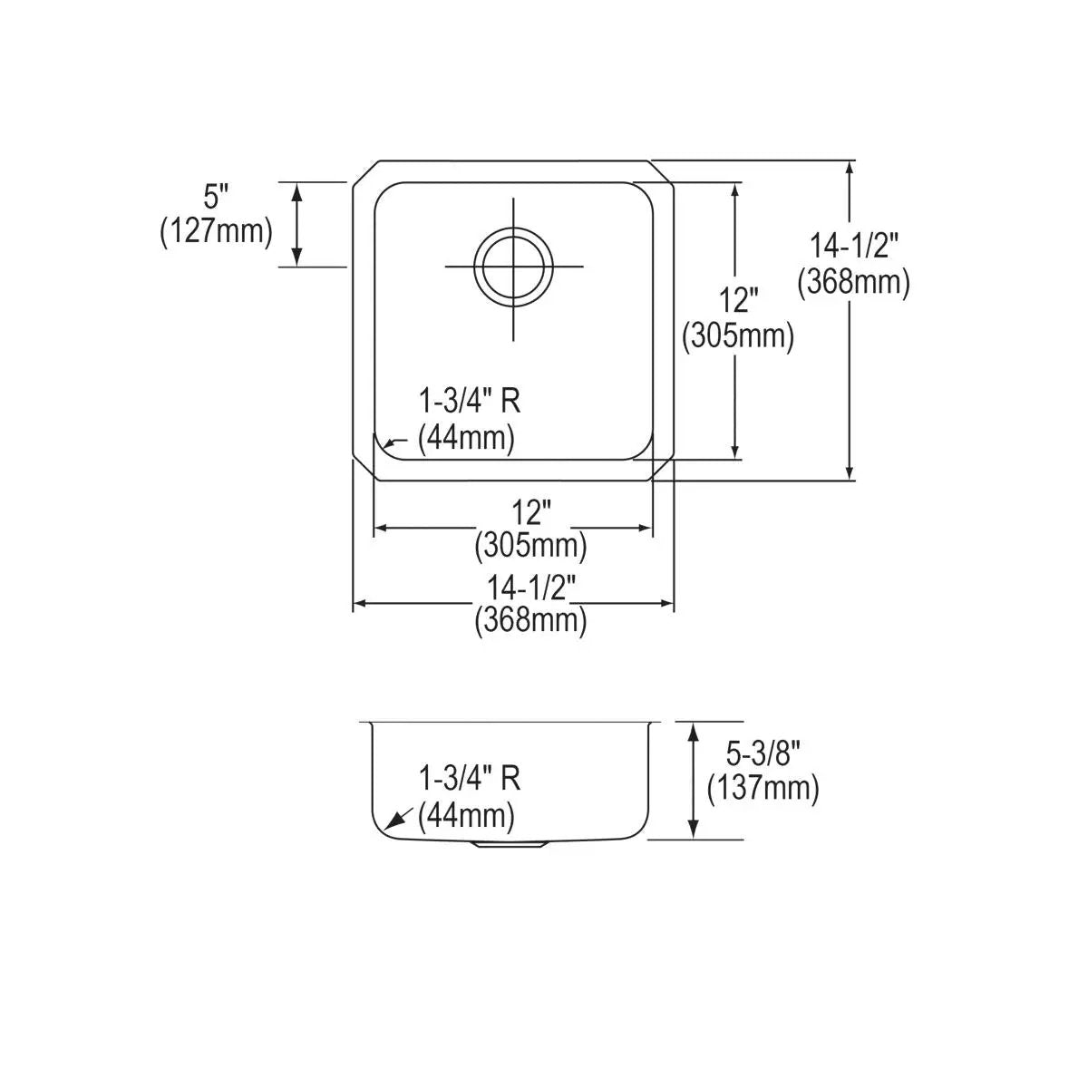 lustrous satin single bowl undermount ada sink