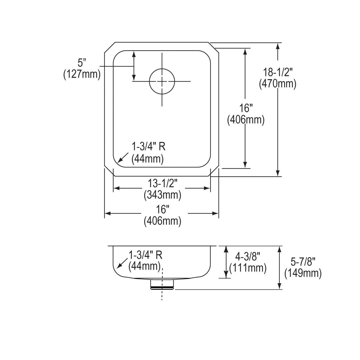 lustrous satin single bowl undermount ada sink