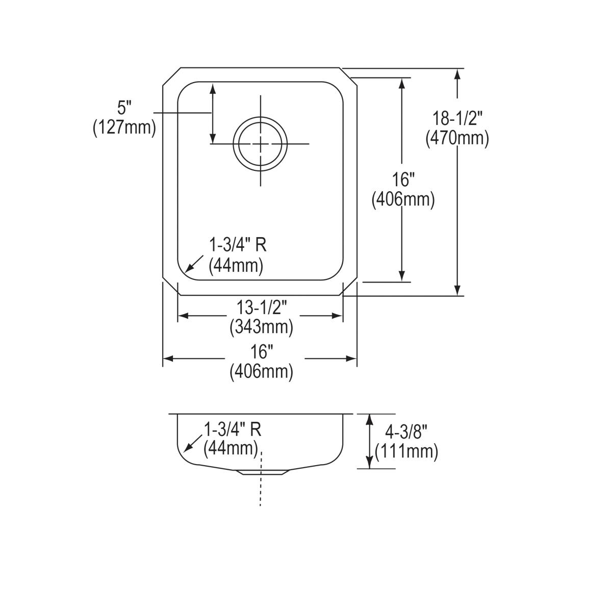 lustrous satin single bowl undermount ada sink