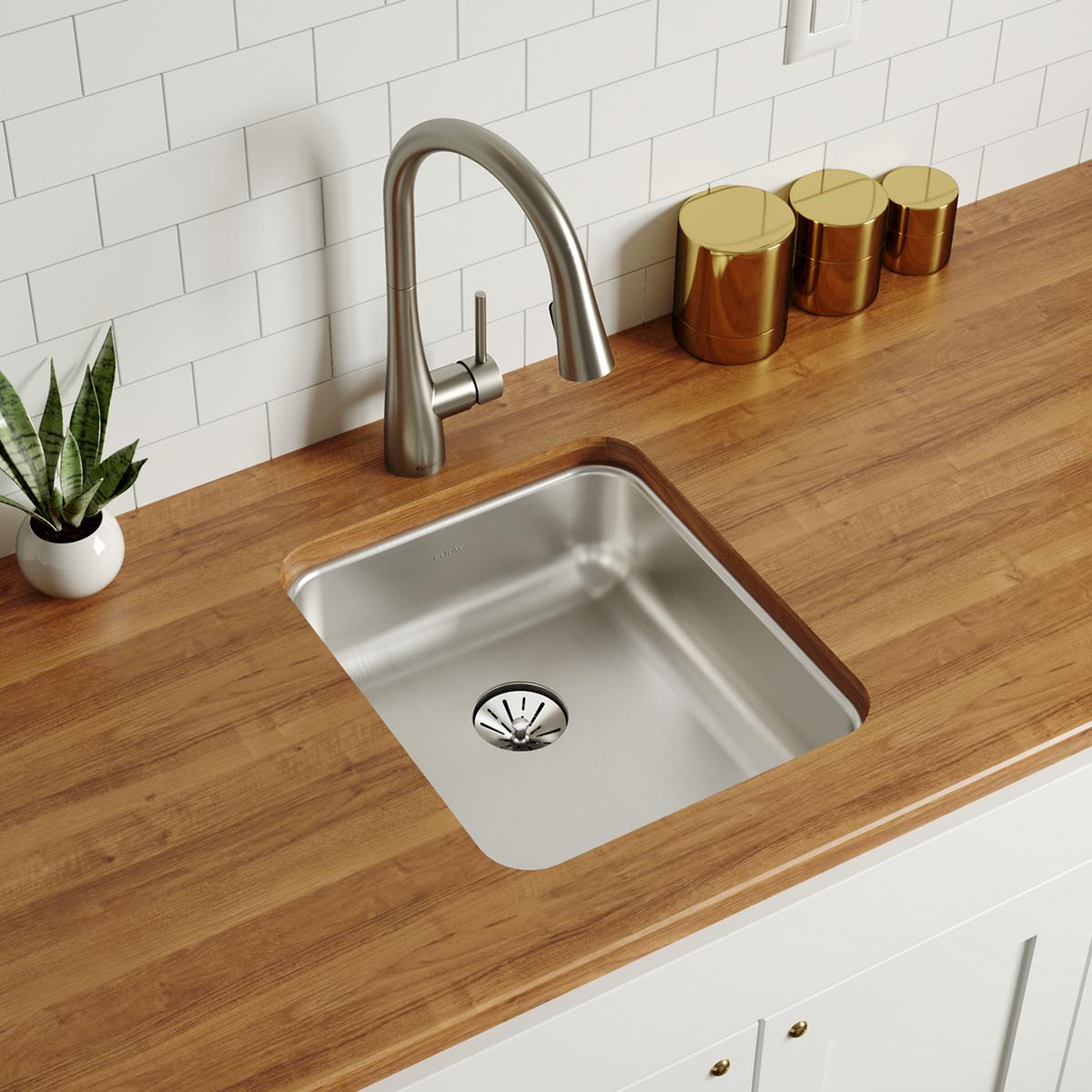lustrous satin single bowl undermount ada sink