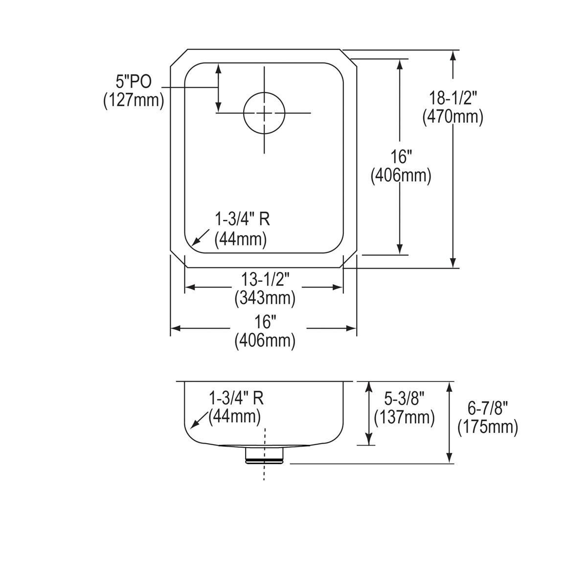 lustrous satin single bowl undermount ada sink