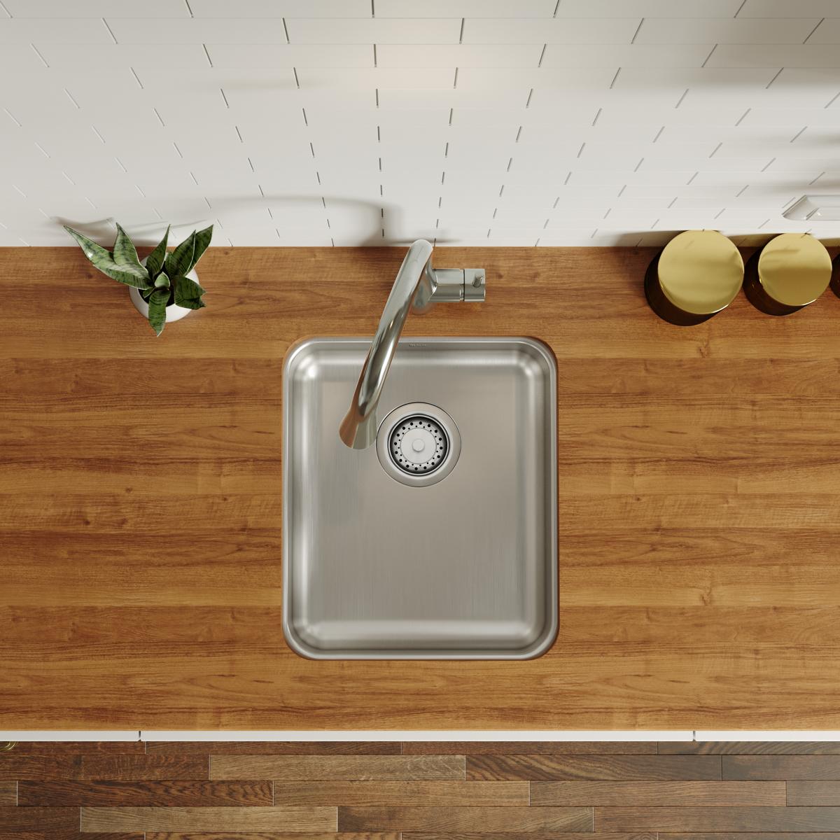 lustrous satin single bowl undermount ada sink